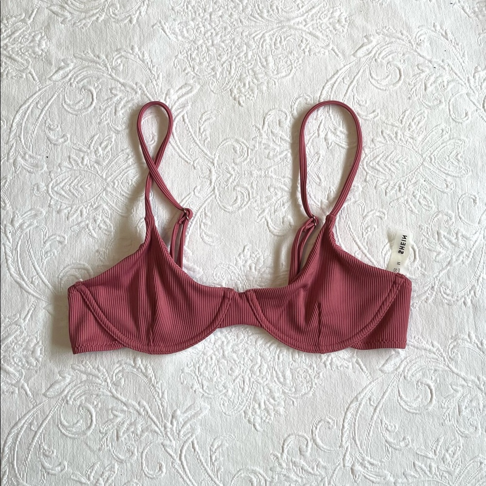 (3/$15) Rust Pink Bikini Top